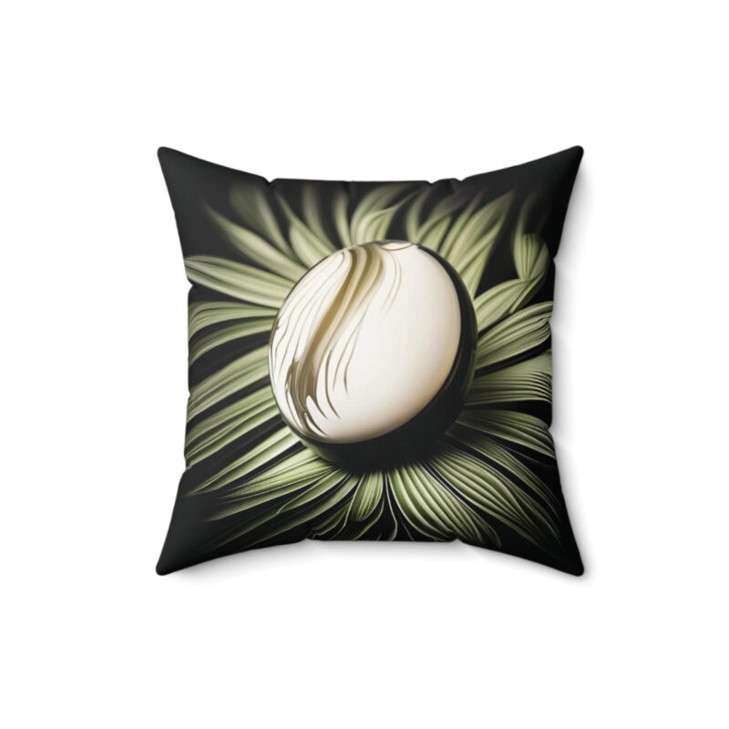 Green Droplet Throw Pillow