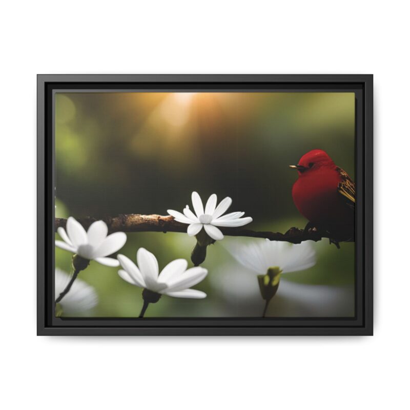 Perched Red Bird Canvas